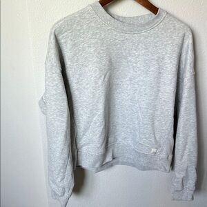 Vuori Restore Rib Crew Sweatshirt Heather Grey sz small